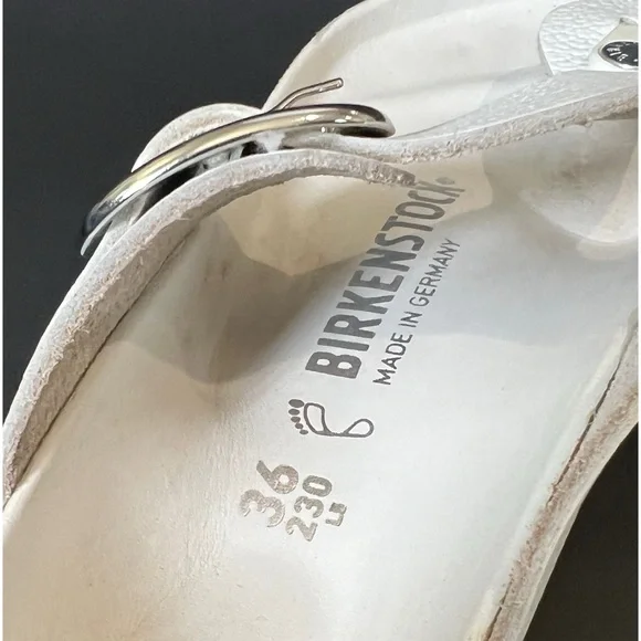 Birkenstock Gizeh Big Buckle Natural Leather White